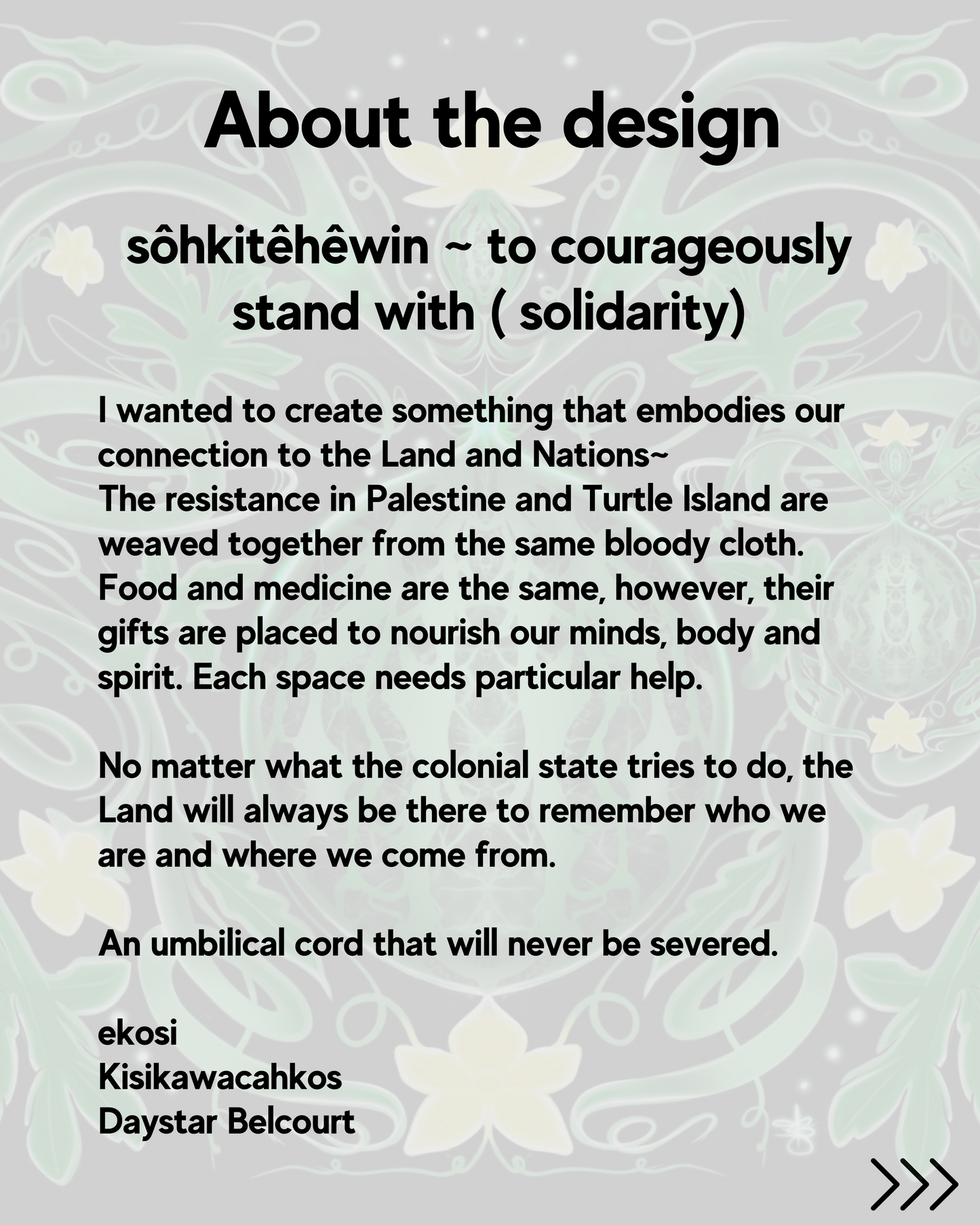 sôhkitêhêwin ~ to courageously stand with (solidarity) Sticker