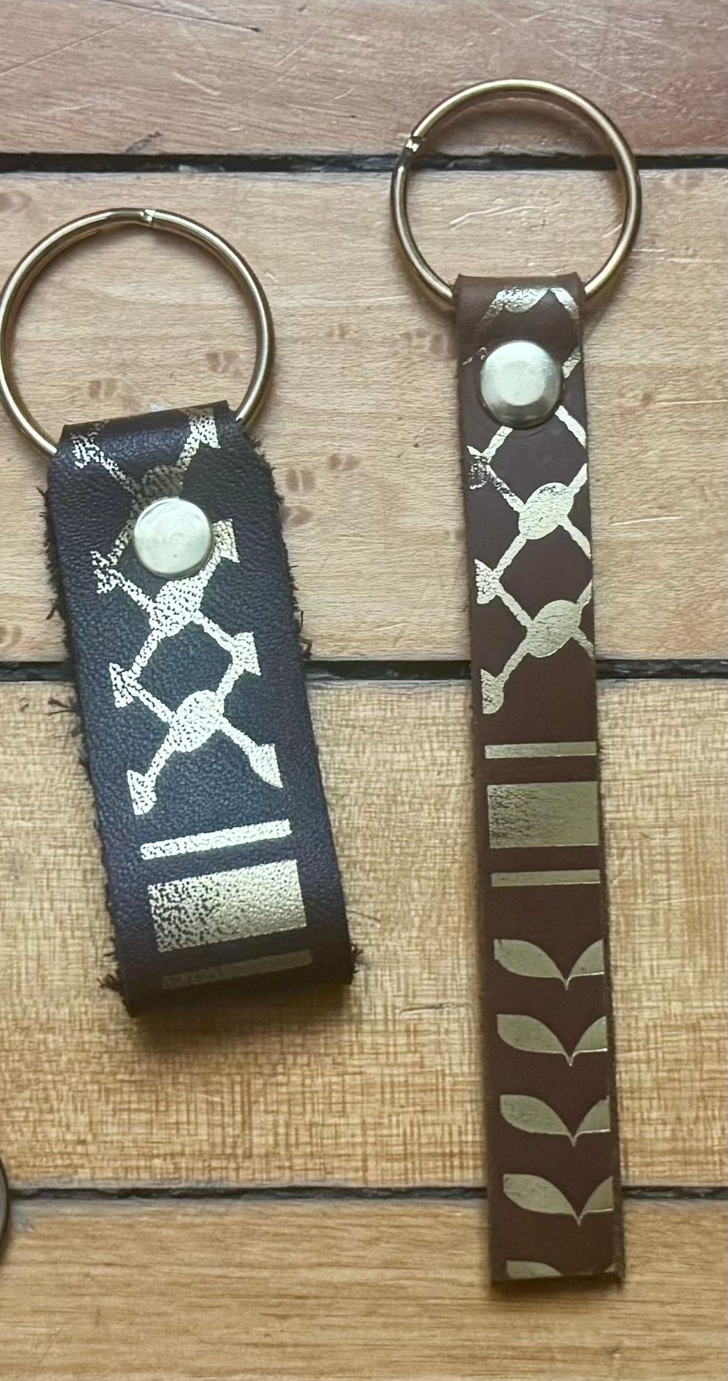 Keffiyeh Leather Keychain