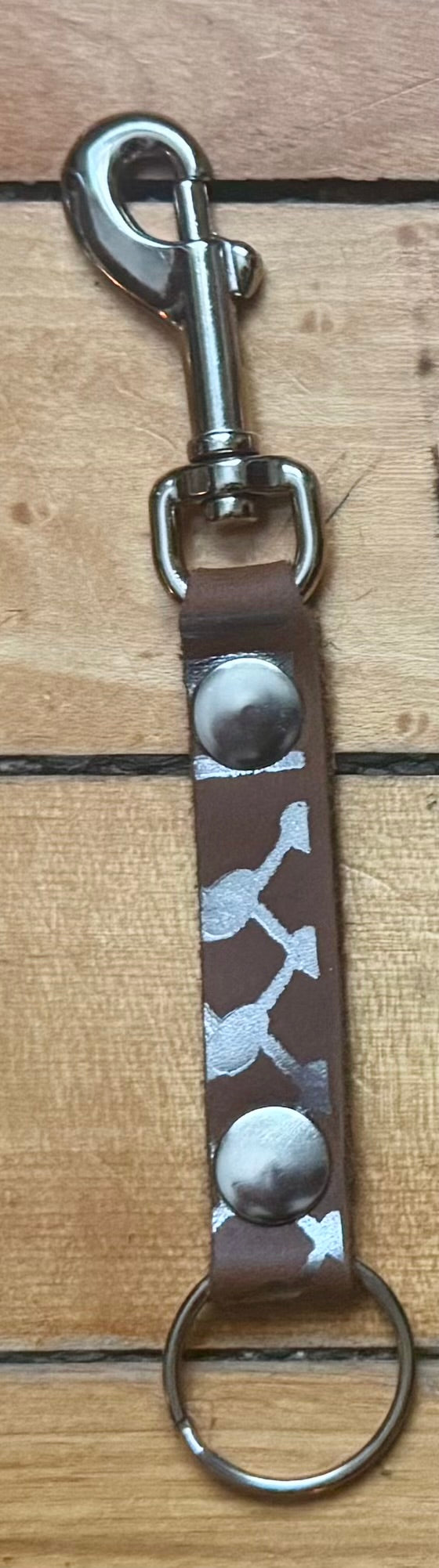 Keffiyeh Leather Keychain
