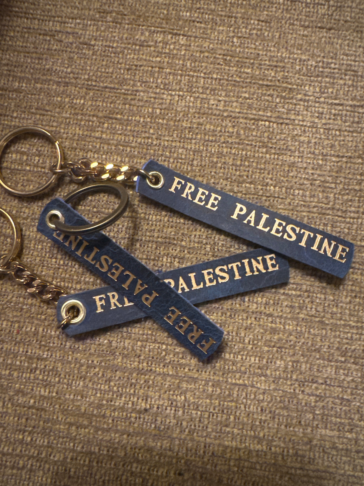 Free Palestine Leather Simple Keychain