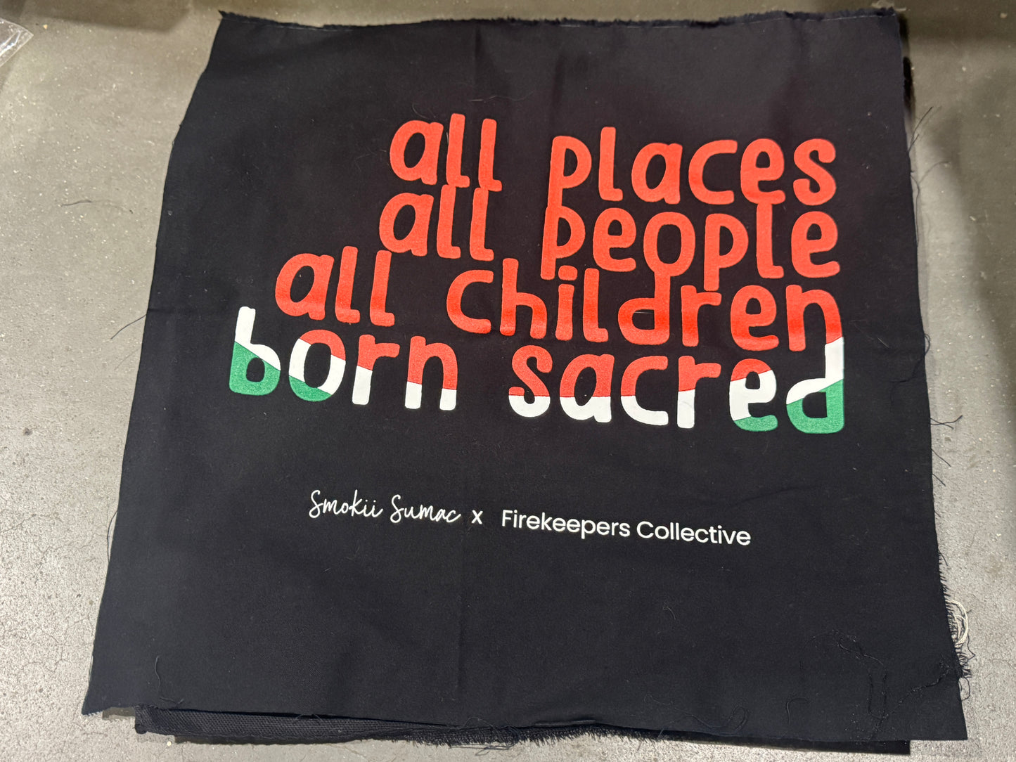 Born Sacred Hand Screen Printed Patch