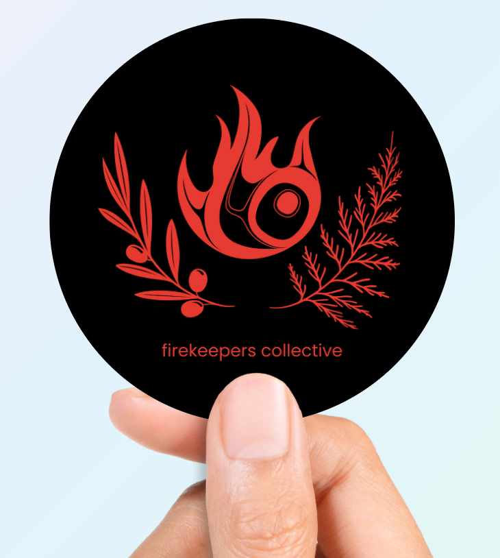 Firekeepers Collective Vinyl Sticker - Red + Black