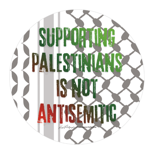 Supporting Palestinians Is Not Antisemitic Button 4-PKG