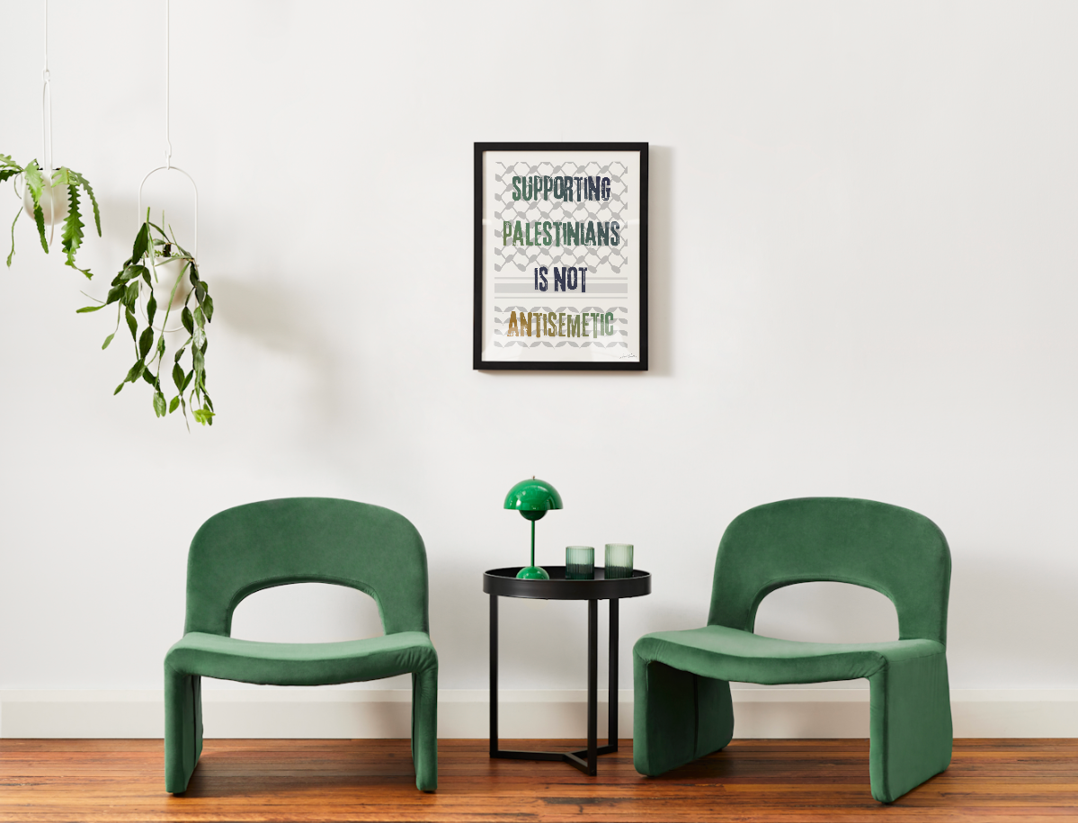 Supporting Palestinians is Not Antisemetic Art Print