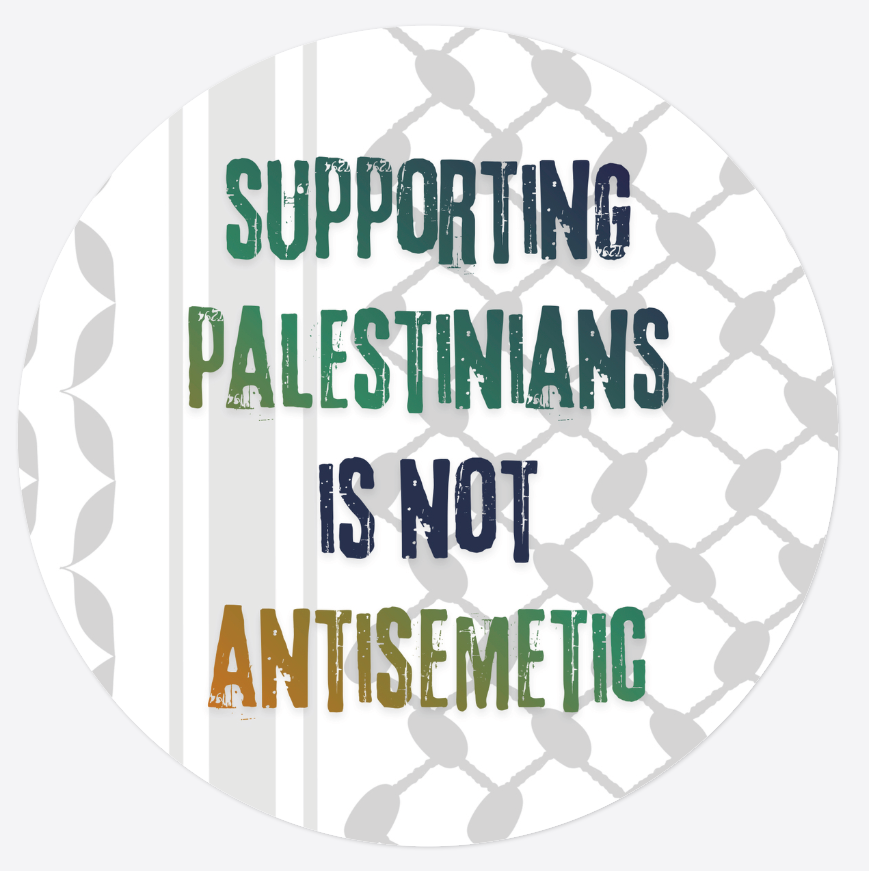 Supporting Palestinians is Not Antisemetic Buttons