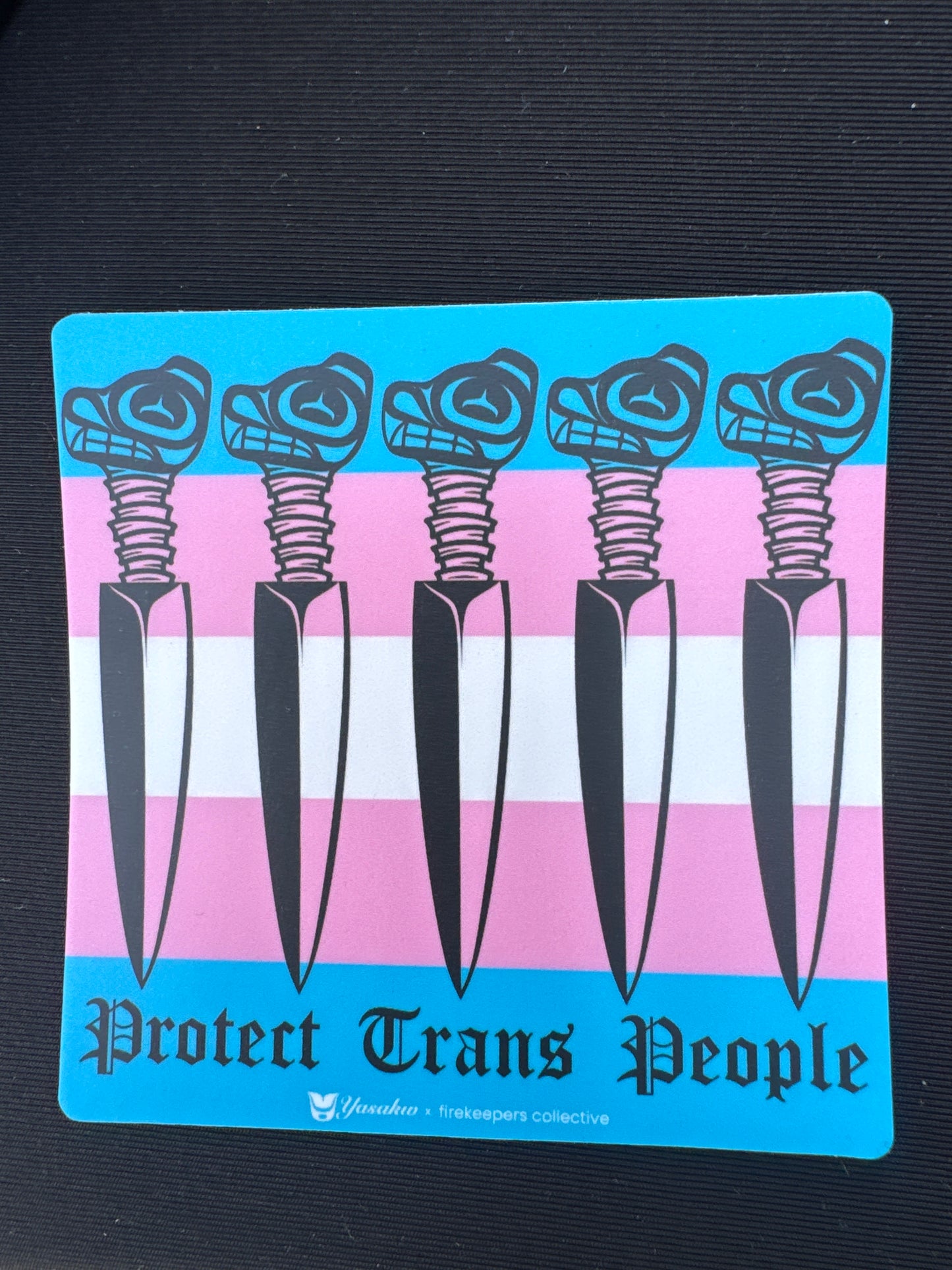 Protect Trans People vinyl sticker