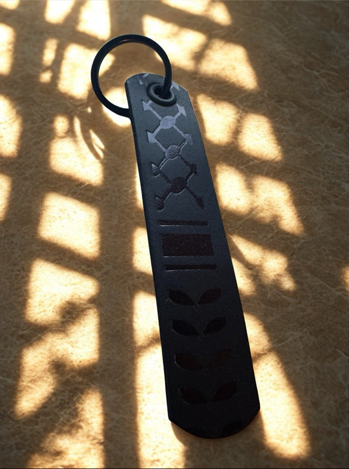 Keffiyeh Leather Simple Keychain