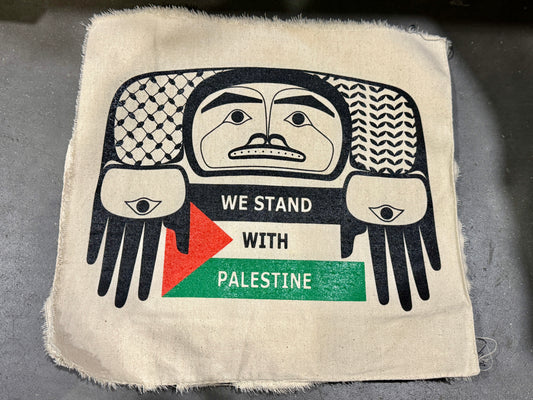 We Stand With Palestine Hand Screen Printed Patch