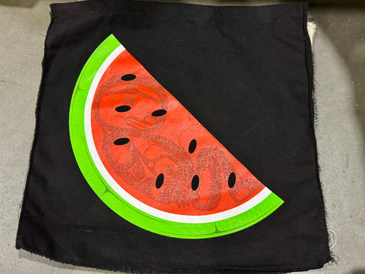 Watermelon Hand Screen Printed Patch