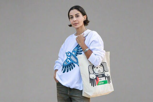 We Stand With Palestine Canvas Tote Bag