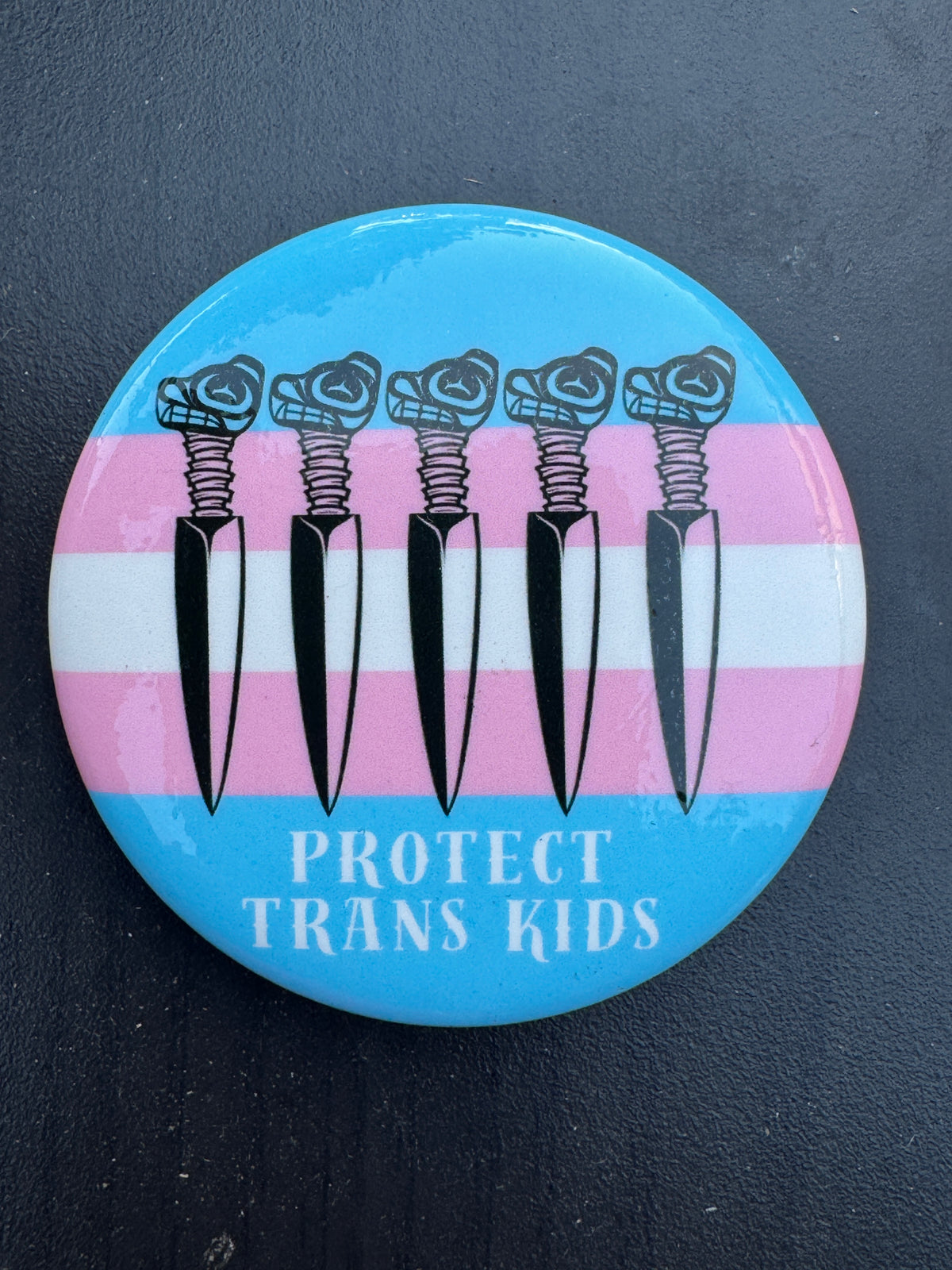 Protect Trans Kids 3-pack buttons