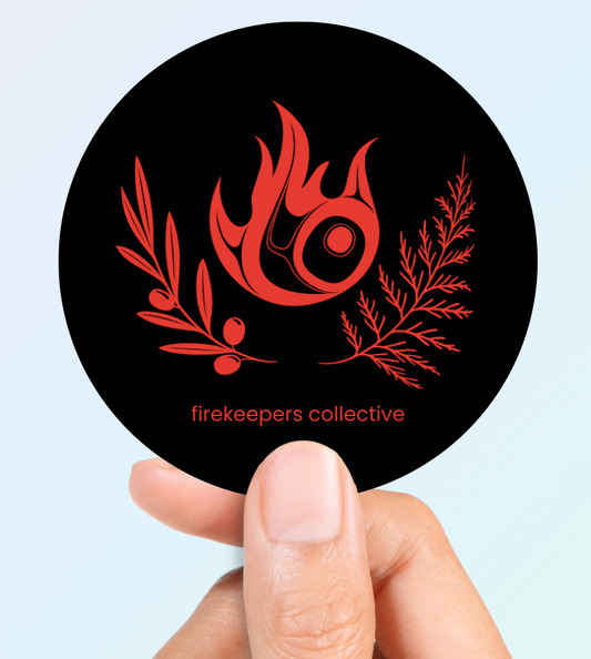 Firekeepers Collective Vinyl Sticker - Red + Black