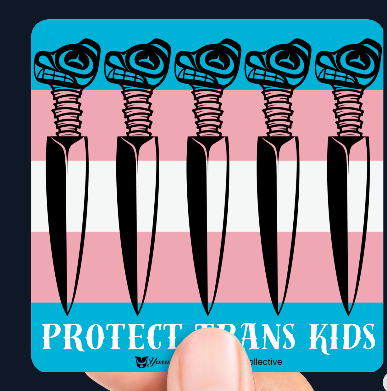 Protecting Trans Kids Vinyl Sticker